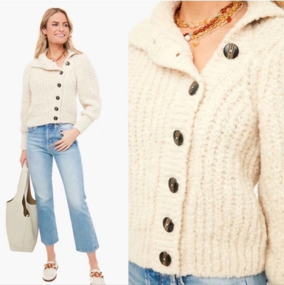 NWT Ulla Johnson Valerie Alpaca-Knit Cardigan Size Large
